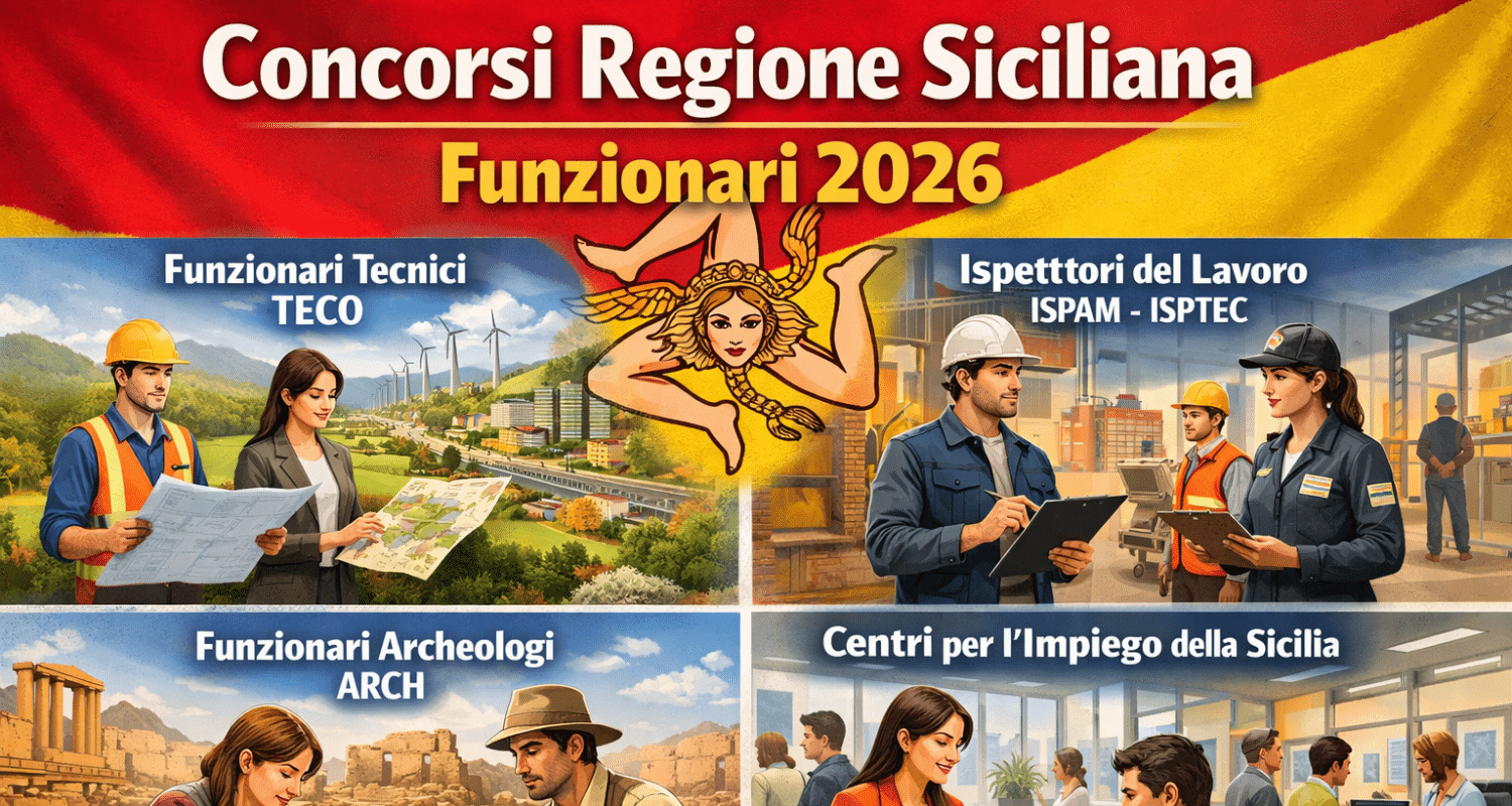 Concorsi Regione Siciliana Funzionari 2026