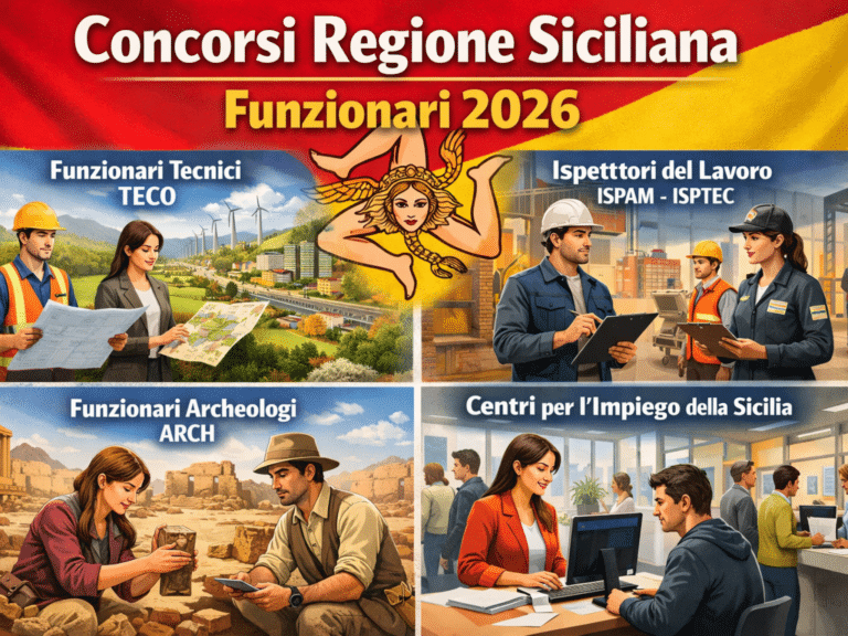 Concorsi Regione Siciliana 2026 funzionari