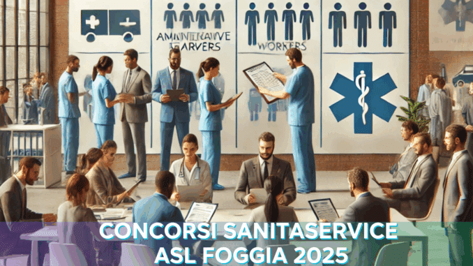 Concorsi Sanitaservice ASL Foggia 2025 - Previsti nuovi bandi per 304 posti di lavoro