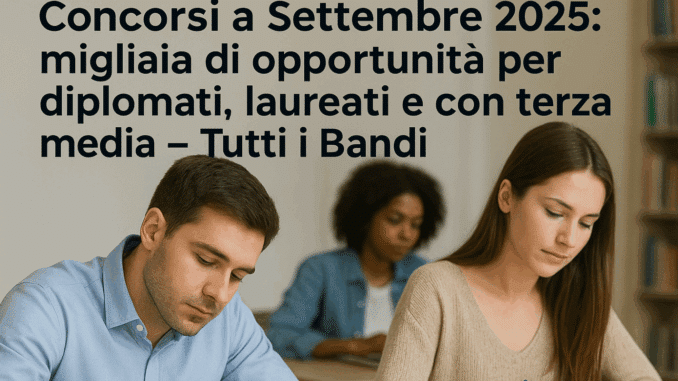 Concorsi Settembre 2025 - social