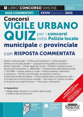 Manuale Concorsi Vigile Urbano e agenti di Polizia Locale Municipale e Provinciale – Quiz