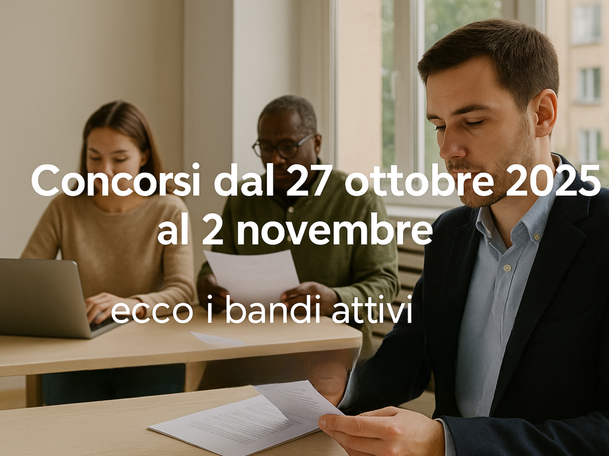 Concorsi Pubblici attivi dal 27 ottobre al 2 novembre 2025