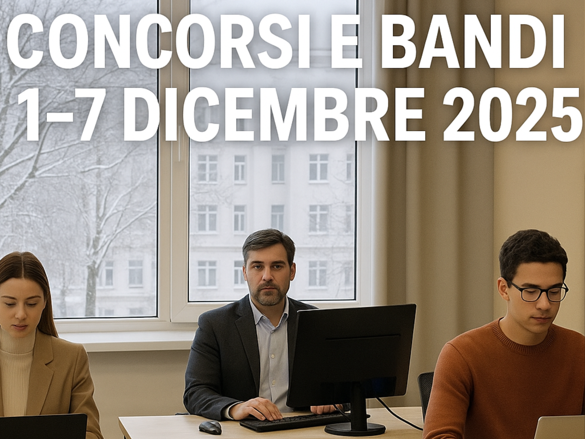 Concorsi prima settimana di Dicembre 2025: bandi aperti dal 1 al 7