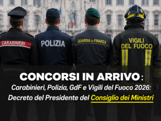 Concorsi in arrivo Carabinieri, Polizia, GdF e Vigili del Fuoco 2026
