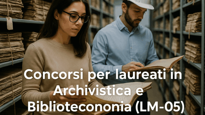 Concorsi per laureati in Archivistica e Biblioteconomia (LM-05) - Bandi e guide