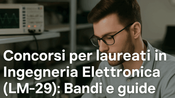 Concorsi per laureati in Ingegneria Elettronica (LM-29) - Bandi e guide sulla partecipazione e la preparazione