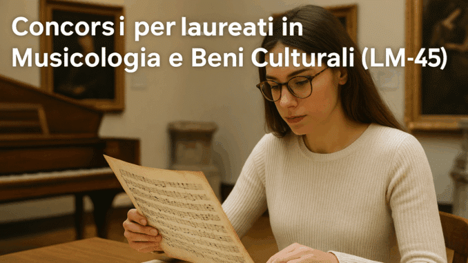 Concorsi per laureati in Musicologia e Beni Culturali (LM-45) - Bandi e guide sulla partecipazione e la preparazione