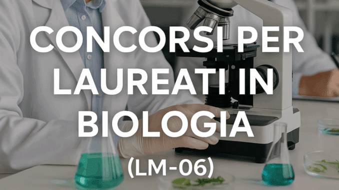Concorsi per laureati in Biologia (LM-06) - Bandi e guide sulla partecipazione e la preparazione