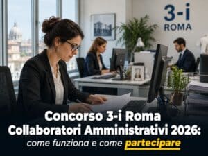 Concorso 3-i Roma Collaboratori Amministrativi 2026 9 posti a tempo indeterminato