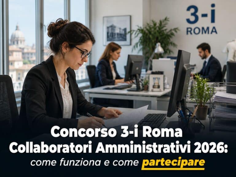 Concorso 3-i Roma Collaboratori Amministrativi 2026 9 posti a tempo indeterminato