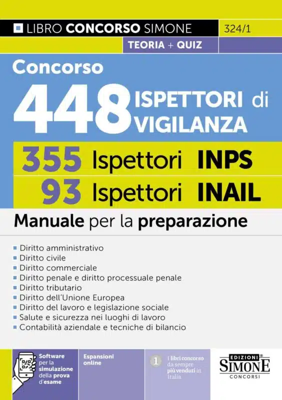Copertina Manuale Concorso INPS INAIL Ispettori Vigilanza 2025