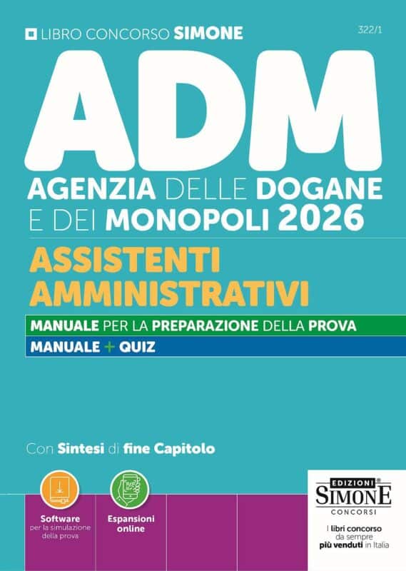 Manuale Concorso ADM Agenzia delle Dogane e Monopoli 2026 – Assistenti Amministrativi