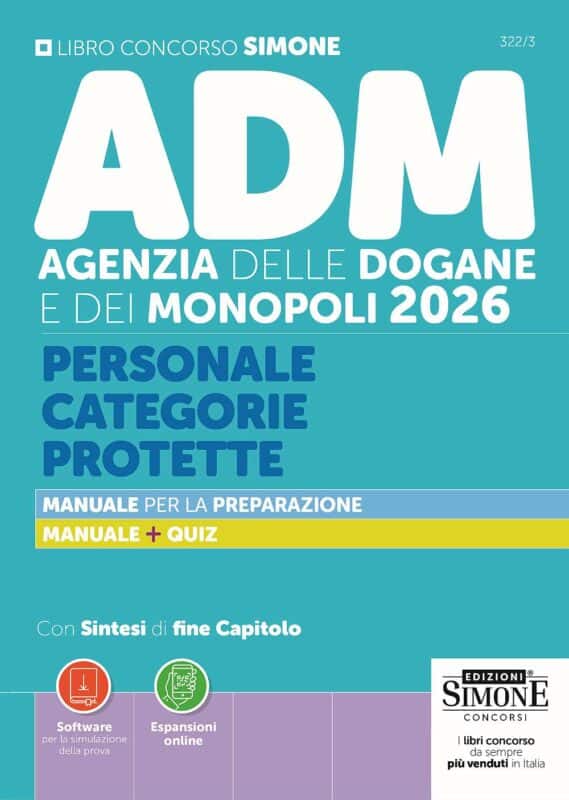 Manuale Concorso ADM Agenzia delle Dogane e Monopoli 2026 – Personale Categorie Protette
