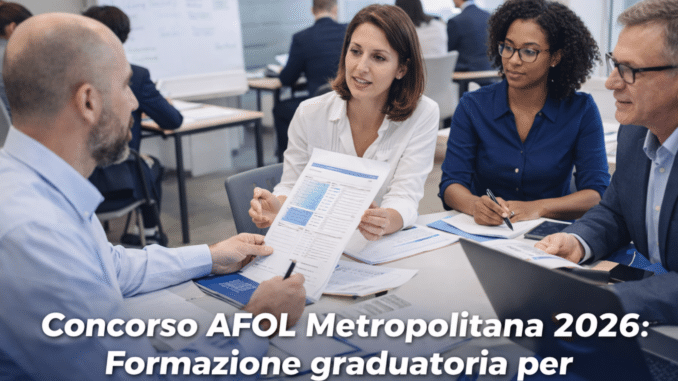 Concorso AFOL Metropolitana 2026 Formazione graduatoria per Istruttori Servizi Amministrativi