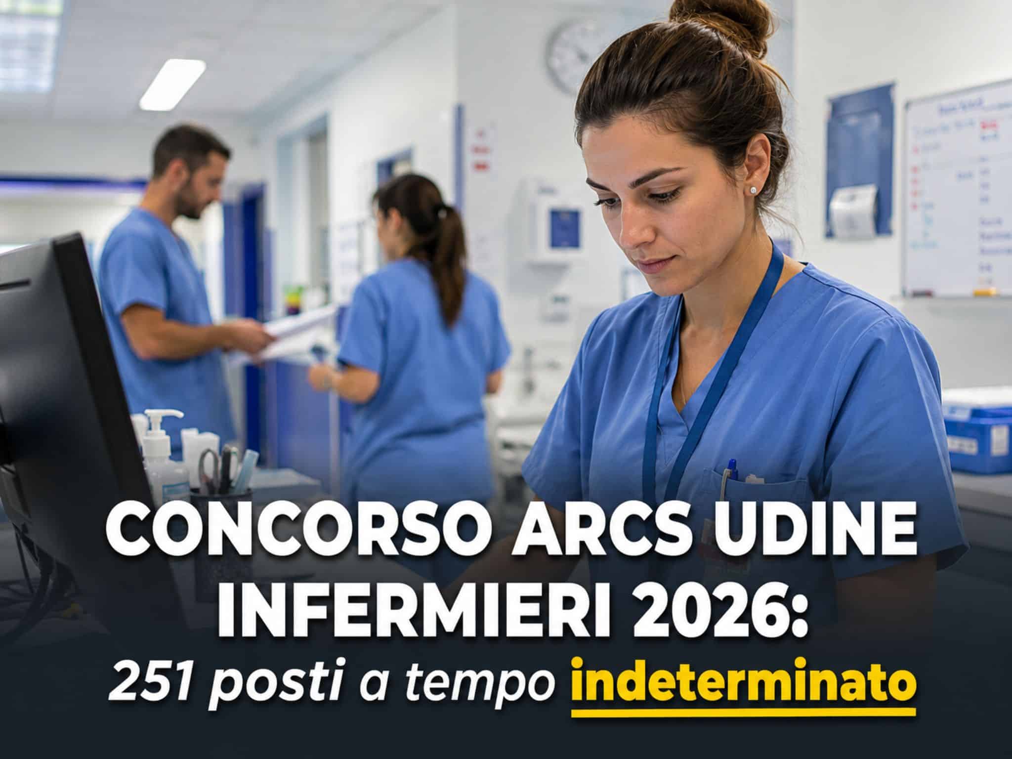 Concorso ARCS Udine Infermieri 2026: 251 posti a tempo indeterminato
