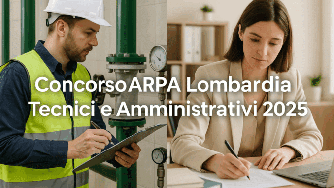 Concorso ARPA Lombardia Tecnici e Amministrativi 2025 - 9 posti a tempo indeterminato