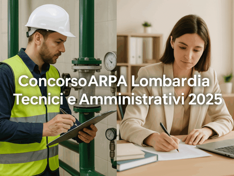 Concorso ARPA Lombardia Tecnici e Amministrativi 2025 - 9 posti a tempo indeterminato