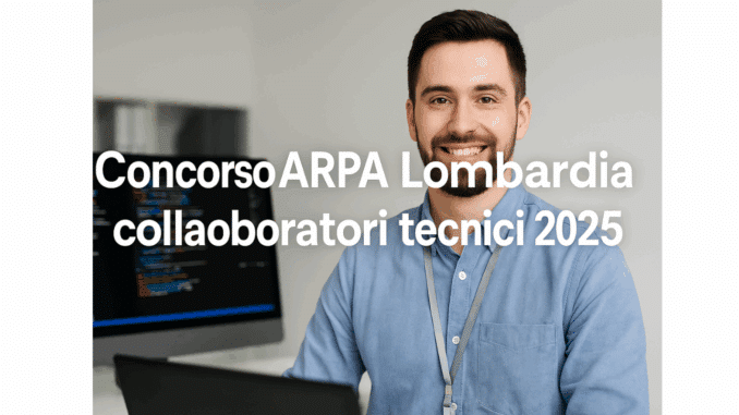 Concorso ARPA Lombardia collaboratori tecnici 2025 - 11 posti a tempo determinato