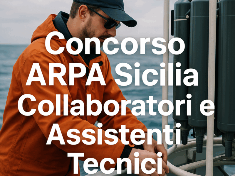 Concorso ARPA Sicilia Collaboratori e Assistenti Tecnici 2025 - 8 posti per laureati