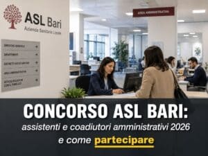 Concorso ASL Bari Assistenti e Coadiutori Amministrativi 2026 29 posti per categorie protette
