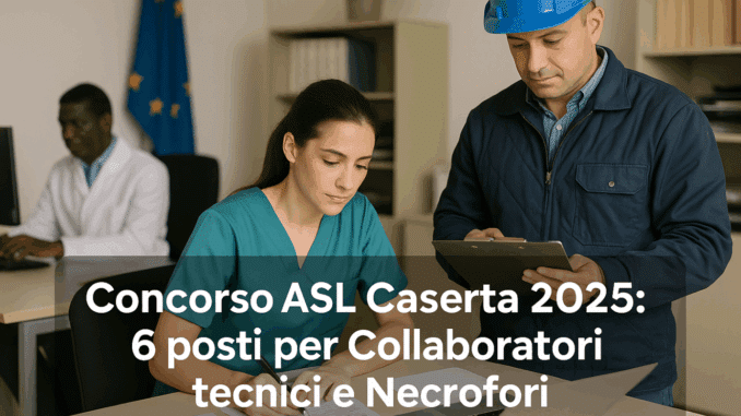 Concorso ASL Caserta 2025: 6 posti per Collaboratori tecnici e Necrofori