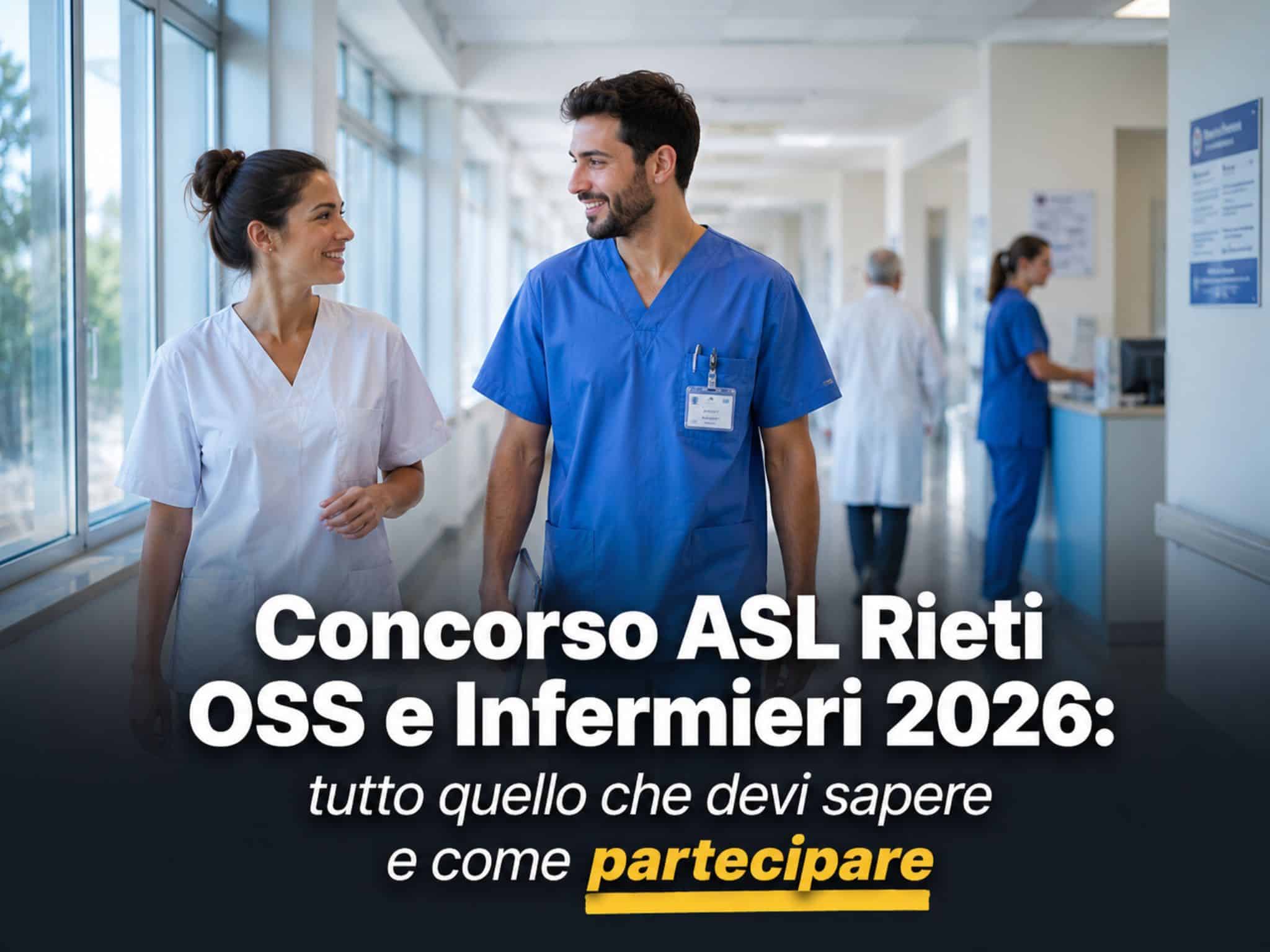 Concorso ASL Rieti OSS e Infermieri 2026: 75 posti a tempo indeterminato
