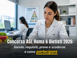 Concorso ASL Roma 6 Dietisti 2026 4 posti a tempo indeterminato