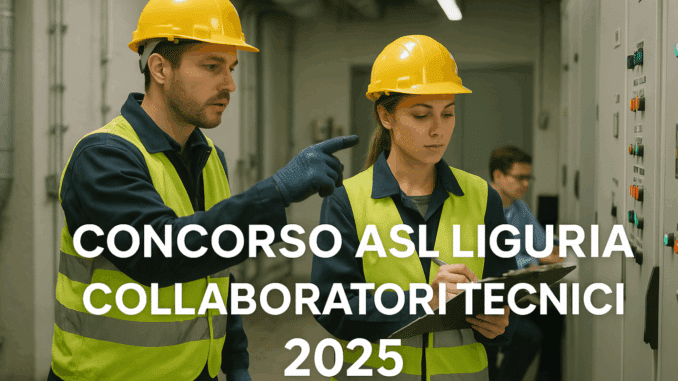 Concorso ASL5 Liguria Collaboratori Tecnici 2025: 4 posti per laureati
