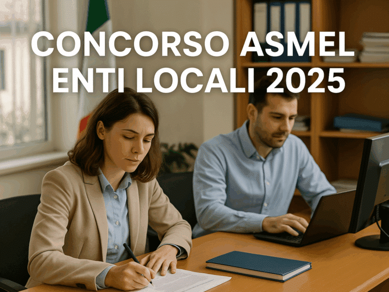 Concorso ASMEL Enti Locali 2025 - 37 elenchi di idonei con terza media