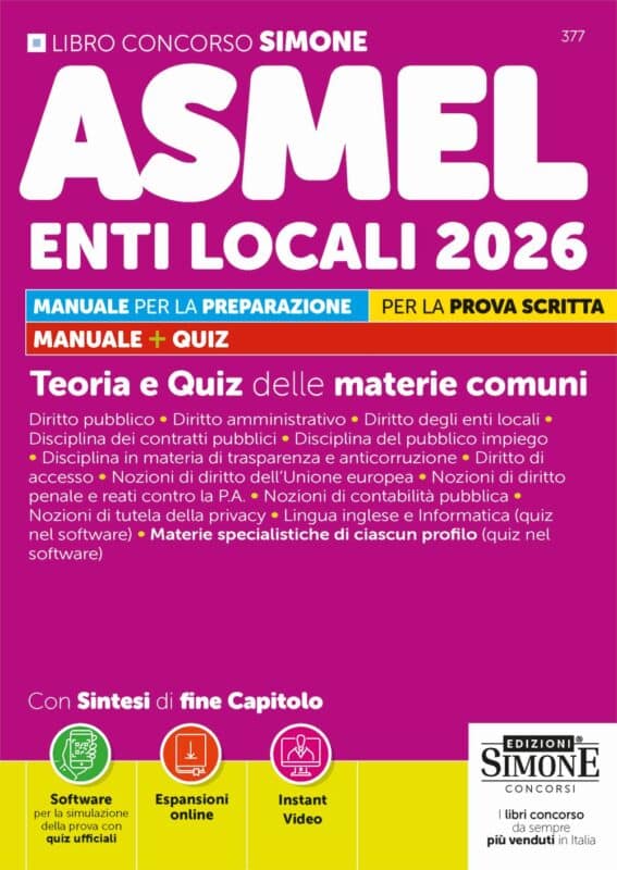 Manuale Concorso ASMEL 2026 – Per la preparazione