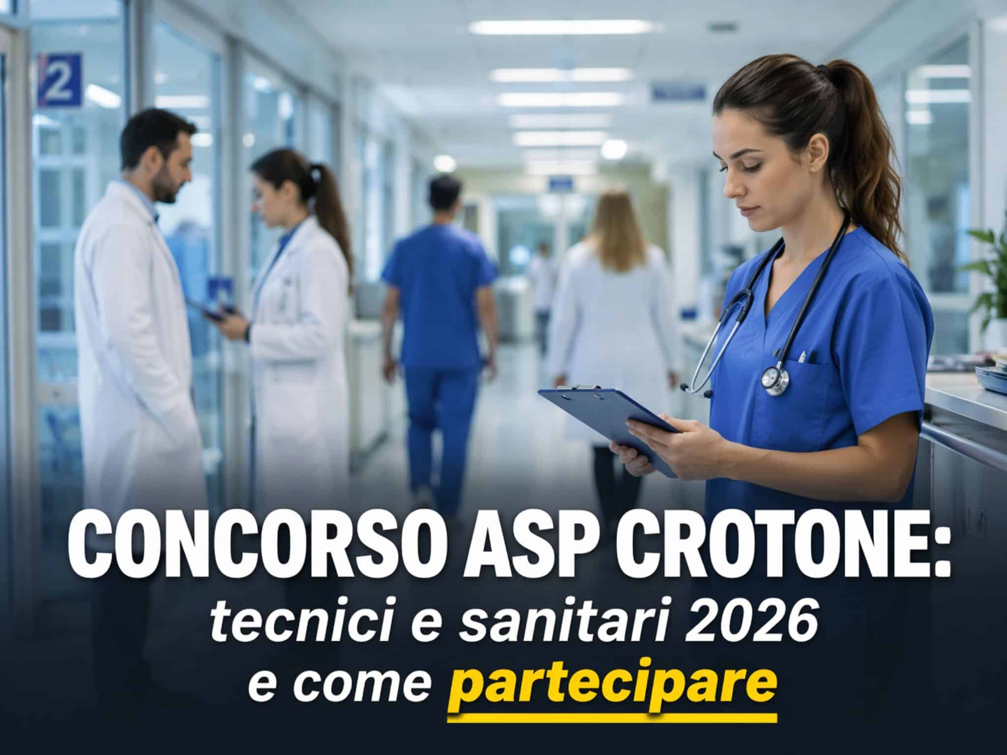 Concorso ASP Crotone Tecnici e Sanitari 2026: 6 posti per laureati