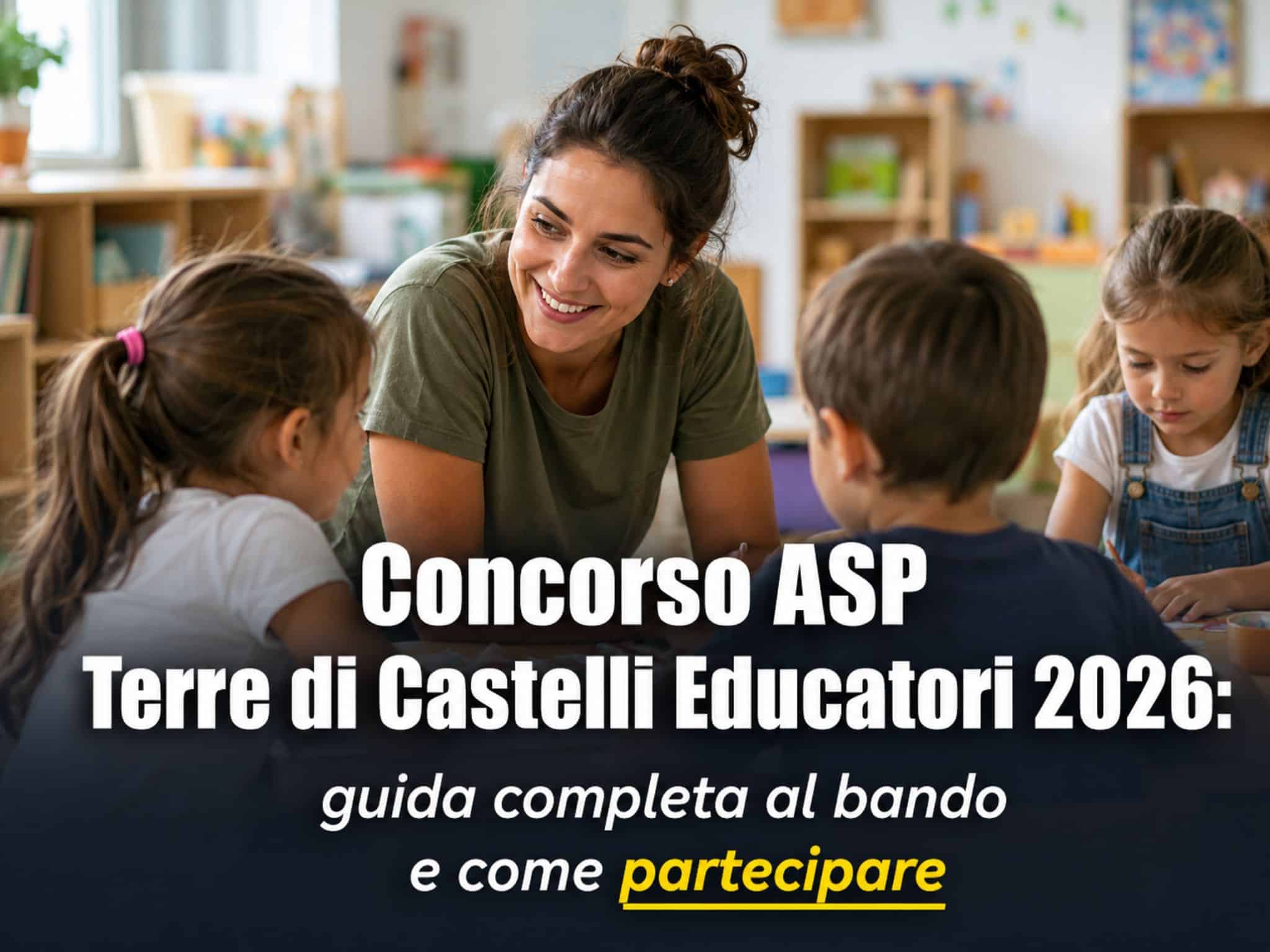 Concorso ASP Terre di Castelli Educatori 2026: 10 posti a tempo indeterminato