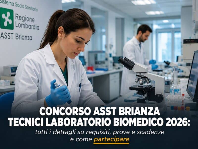 Concorso ASST Brianza Tecnici Laboratorio Biomedico 2026 6 posti a tempo indeterminato