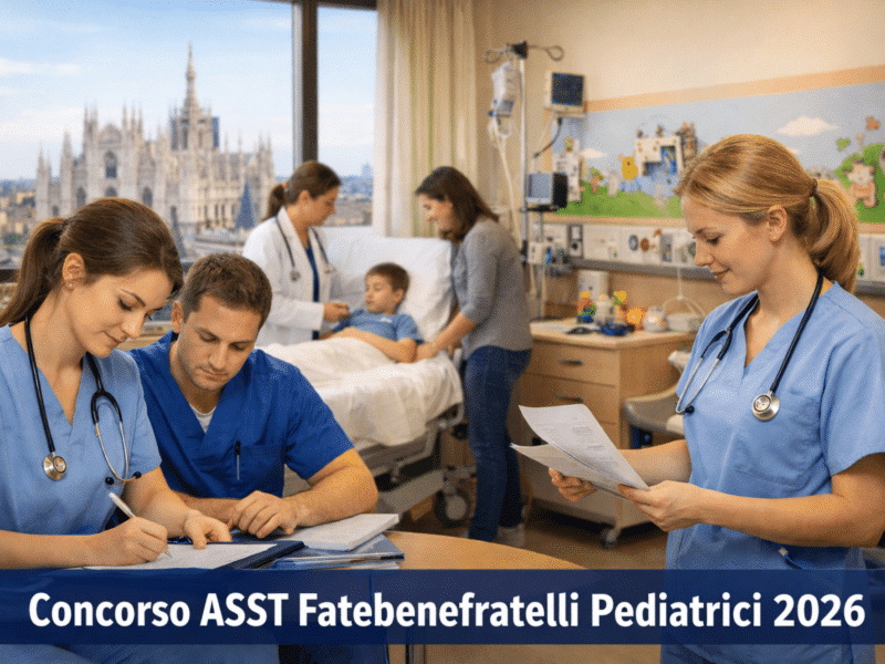 Concorso ASST Fatebefratelli Pediatrici 2026 10 posti per Infermieri