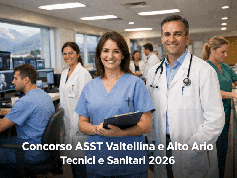 Concorso ASST Valtellina e Alto Ario Tecnici e Sanitari 2026 15 posti a tempo indeterminato