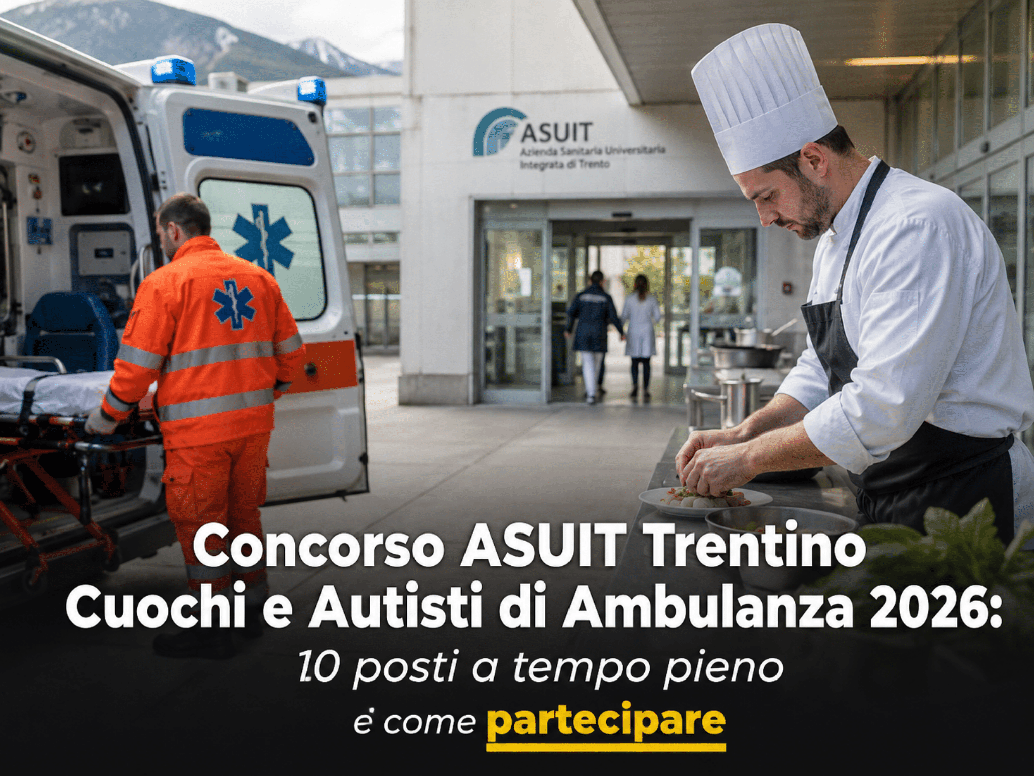 Concorso ASUIT Trentino Cuochi e Autisti di Ambulanza 2026
