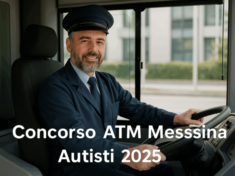 Concorso ATM Messina Autisti 2025 10 posti a tempo indeterminato
