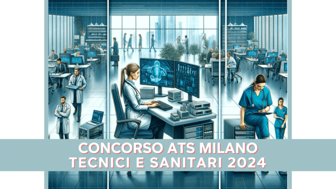Concorso ATS Milano tecnici e sanitari 2024 - 26 posti per vari profili