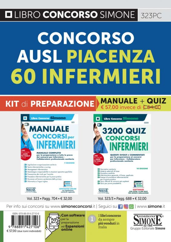 Concorso AUSL Piacenza – 60 Infermieri – KIT di preparazione
