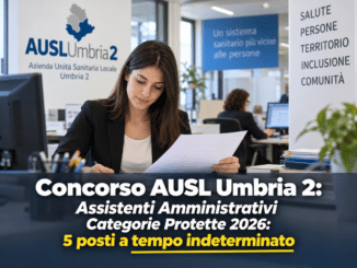 Concorso AUSL Umbria 2 Assistenti Amministrativi Categorie Protette