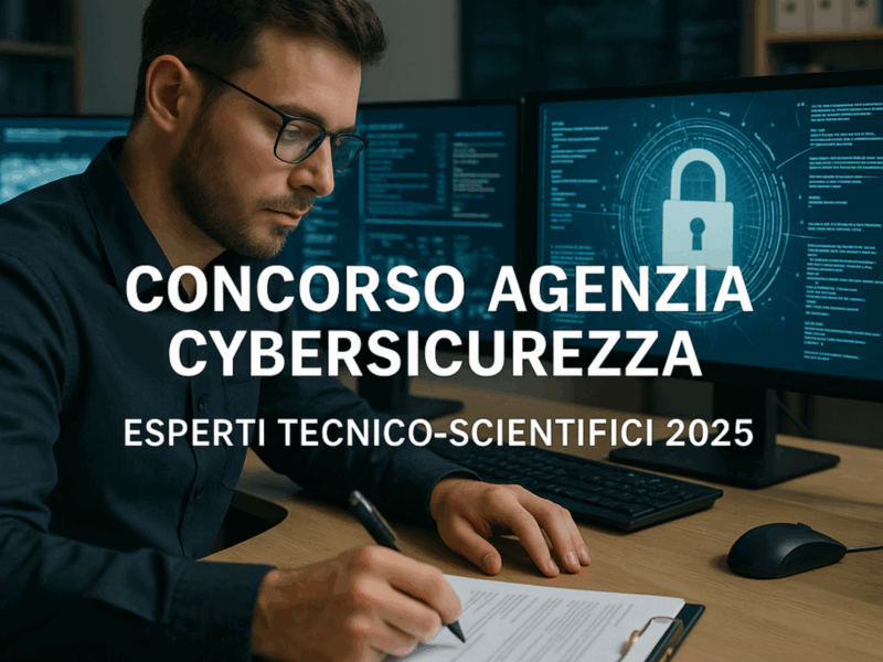 Concorso Agenzia Cybersicurezza Esperti tecnico-scientifici
