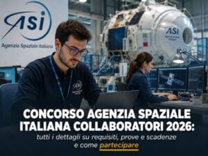 Concorso Agenzia Spaziale Italiana Collaboratori 2026 6 posti per categorie protette