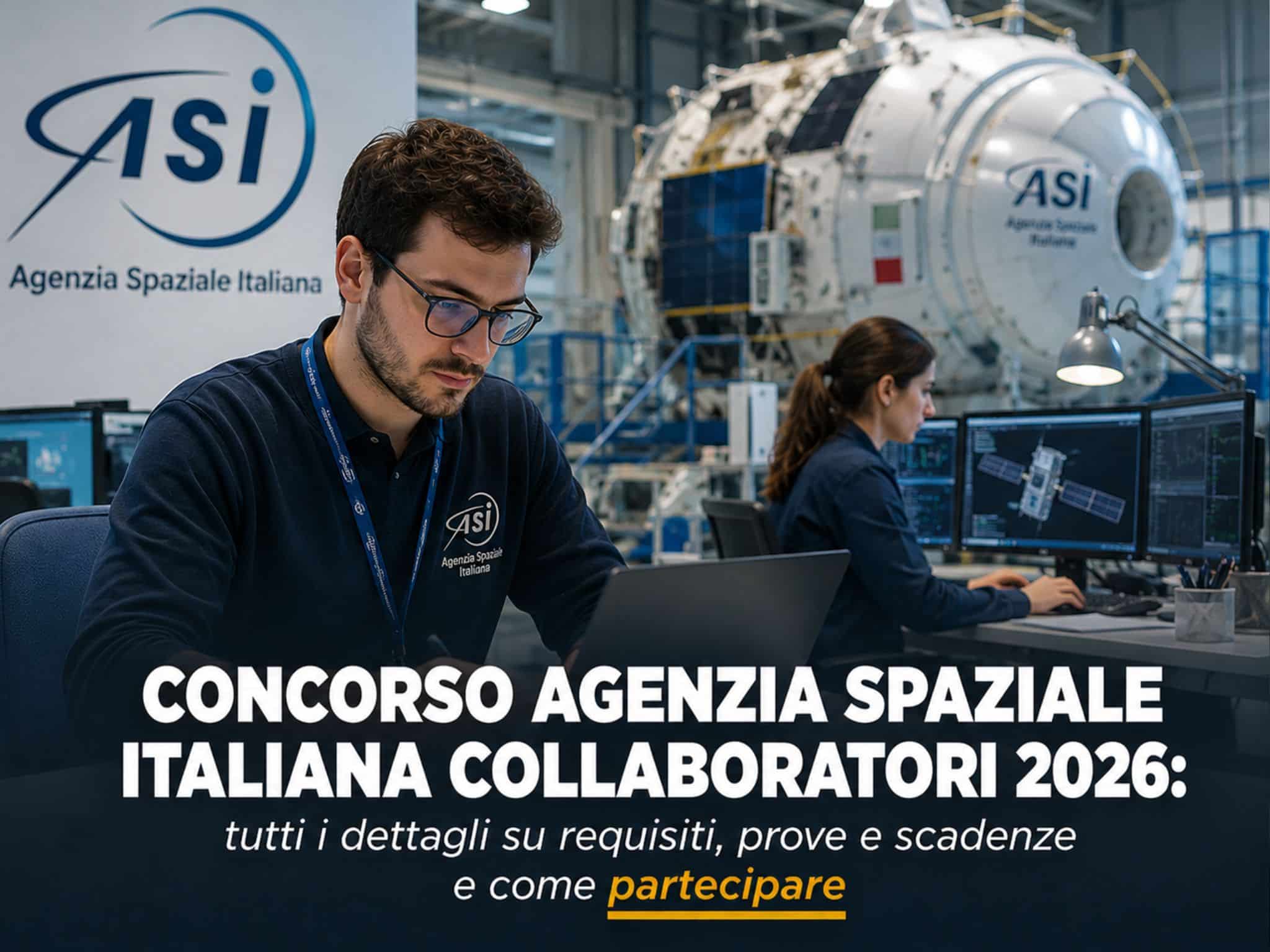 Concorso Agenzia Spaziale Italiana Collaboratori 2026: 6 posti per categorie protette