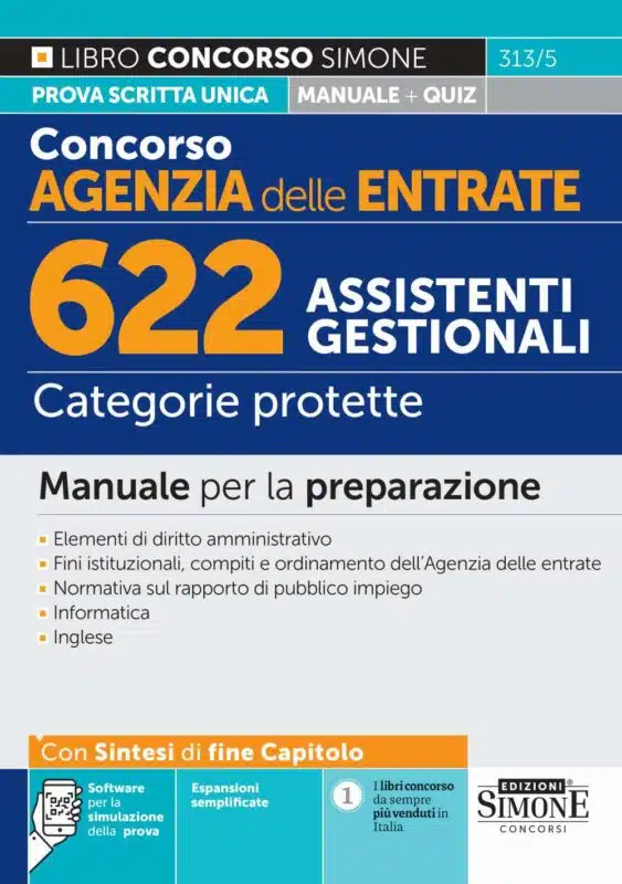 Manuale Concorso Agenzia delle Entrate 622 Assistenti Gestionali Categorie Protette