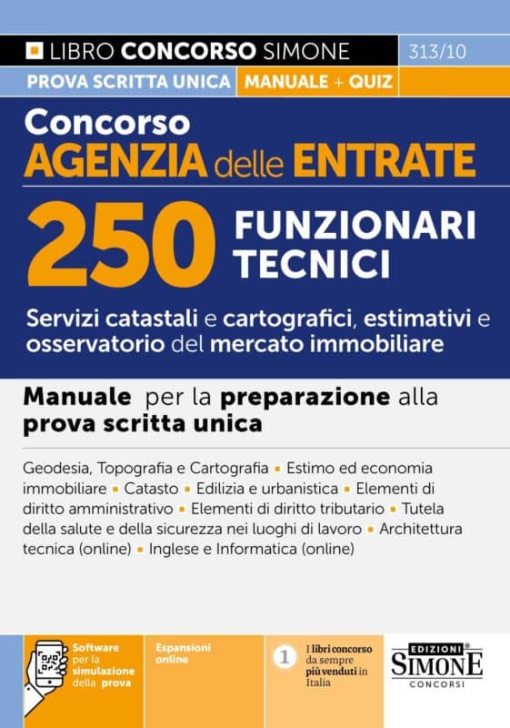 Manuale Concorso Agenzia delle Entrate – 250 Funzionari Tecnici per Servizi catastali