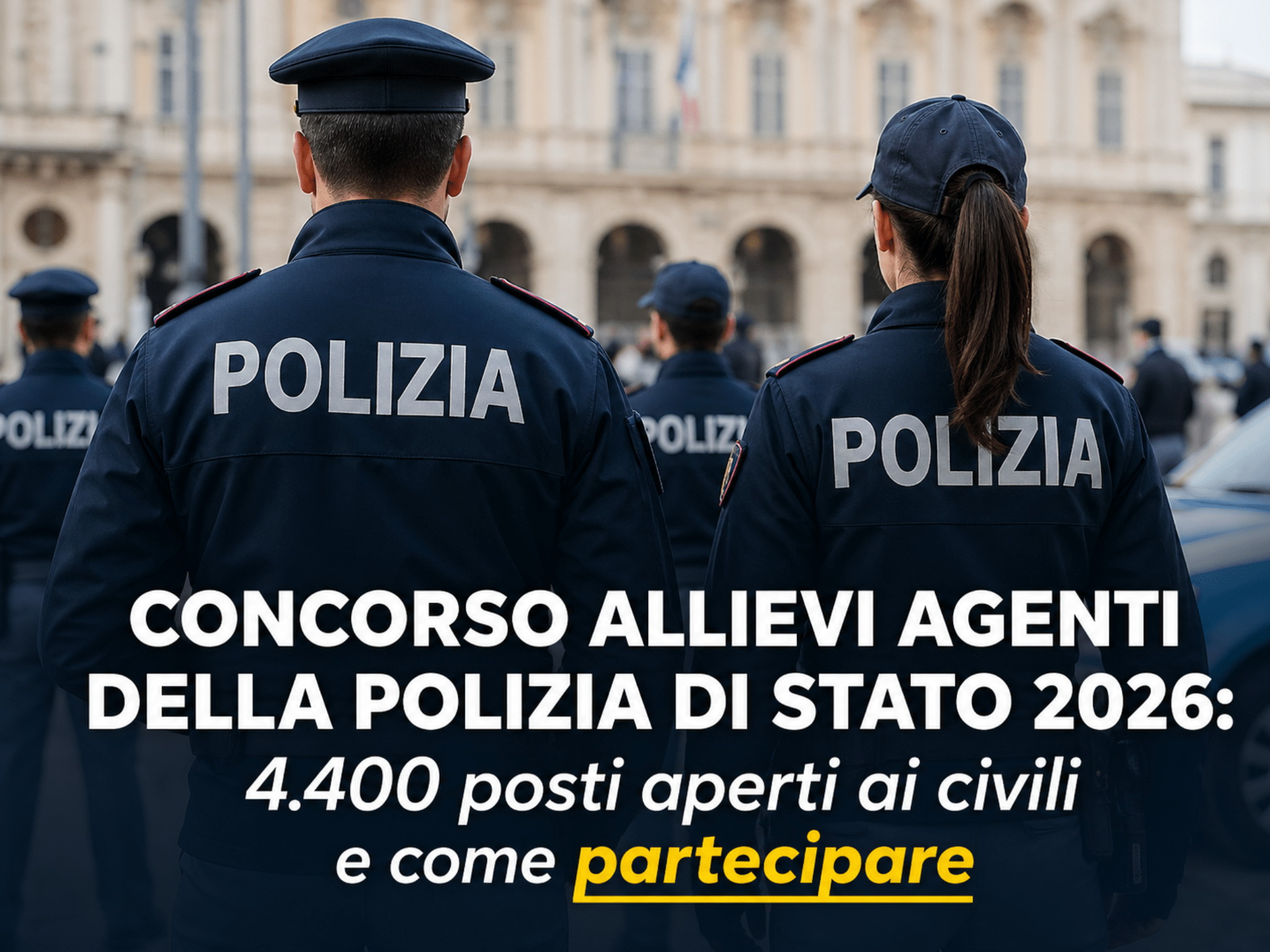 Concorso Allievi Agenti della Polizia di Stato 2026: 4.400 posti aperti ai civili e ai bilinguisti