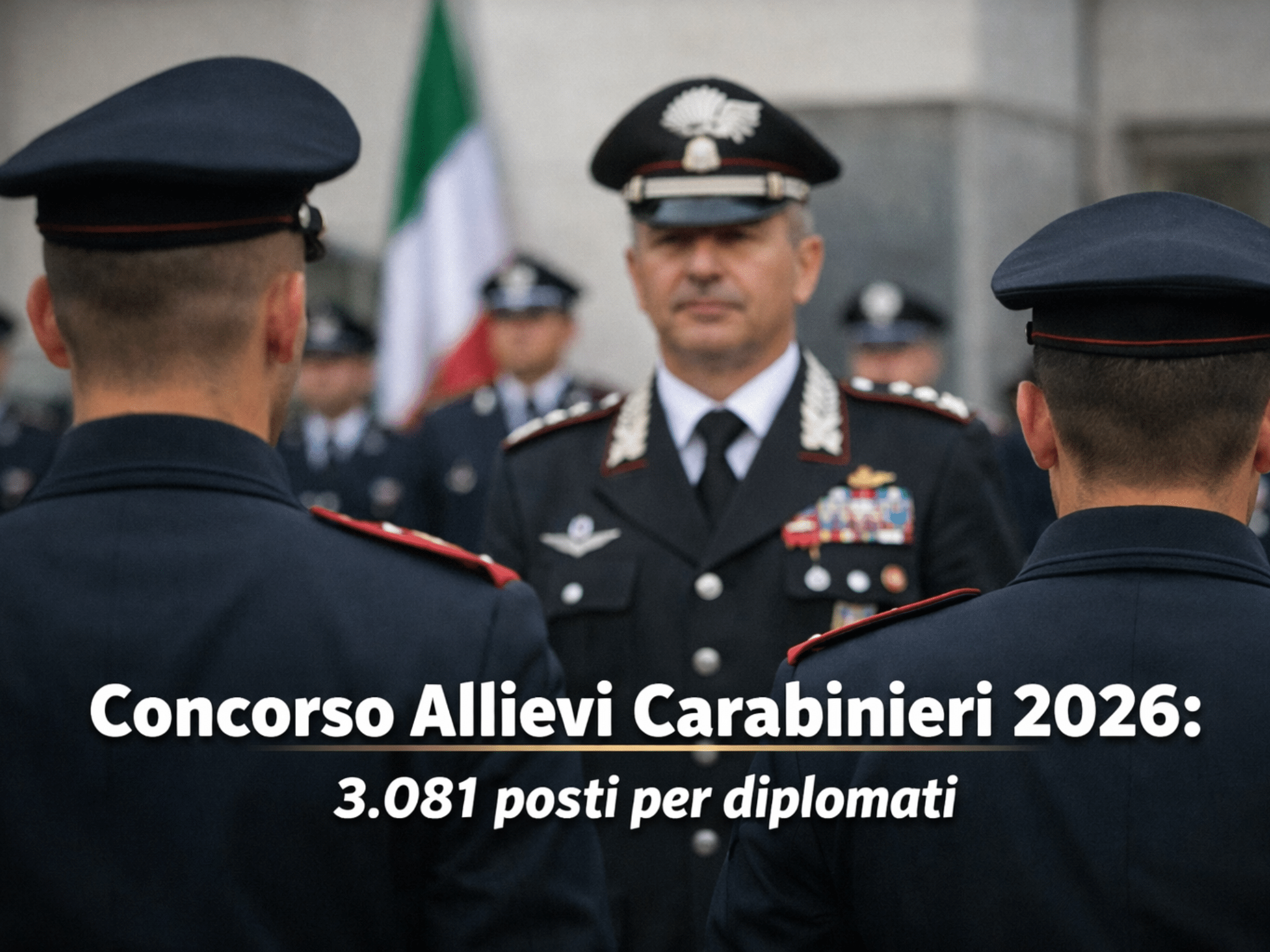 Concorso Allievi Carabinieri 2026 - 3.081 posti per diplomati