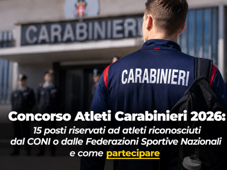Concorso Atleti Carabinieri 2026 15 posti