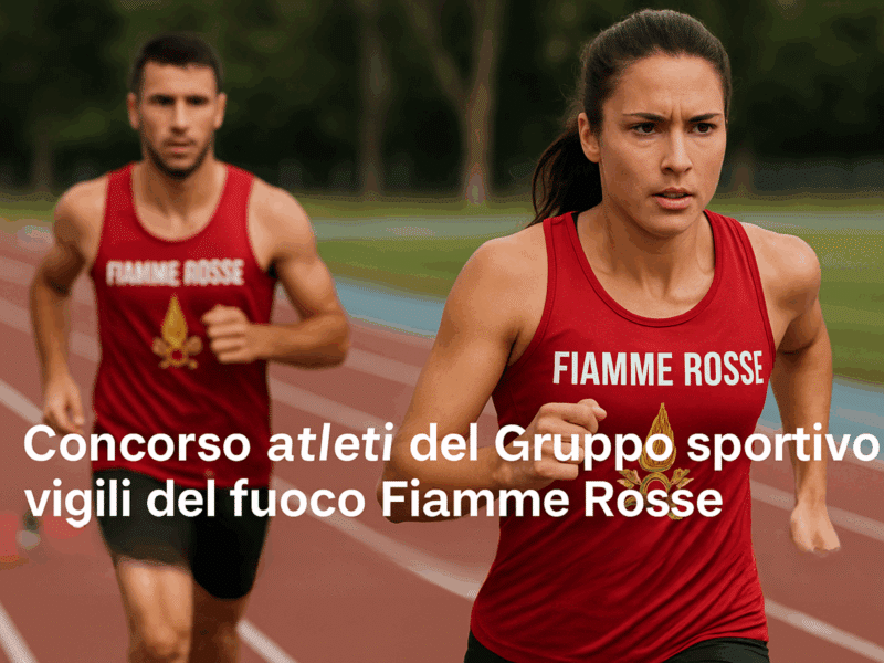 Concorso Atleti Fiamme Rosse Vigili del Fuoco 2025 7 posti con soli titoli