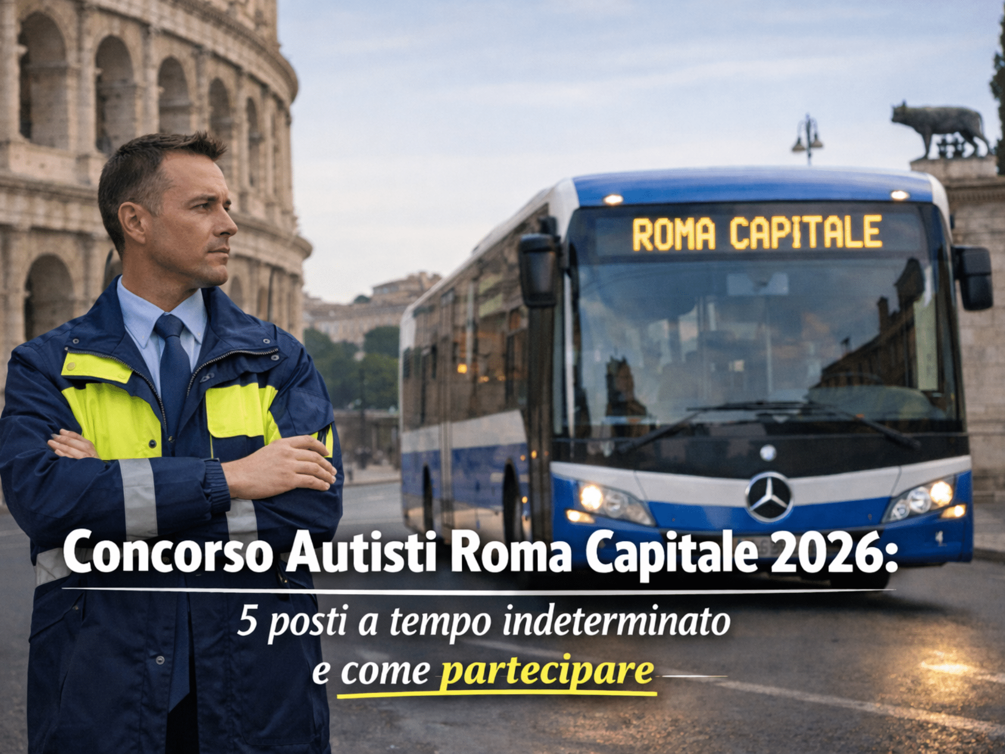 Concorso Autisti Roma Capitale 2026: 5 posti a tempo indeterminato